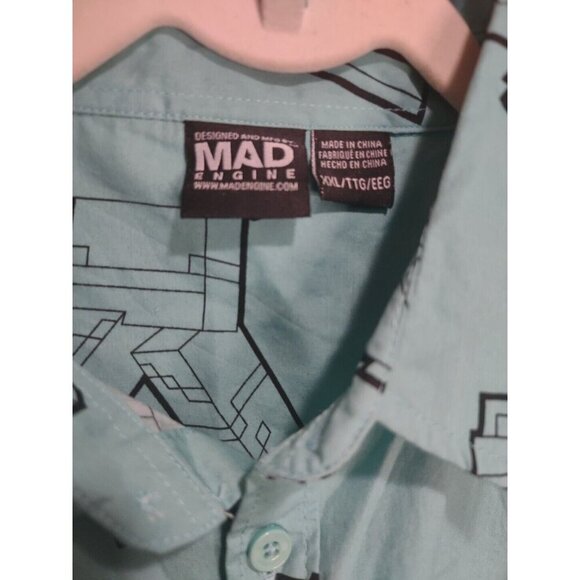 Mad Engine Minecraft Boys Button Up Size XXL - Picture 3 of 4